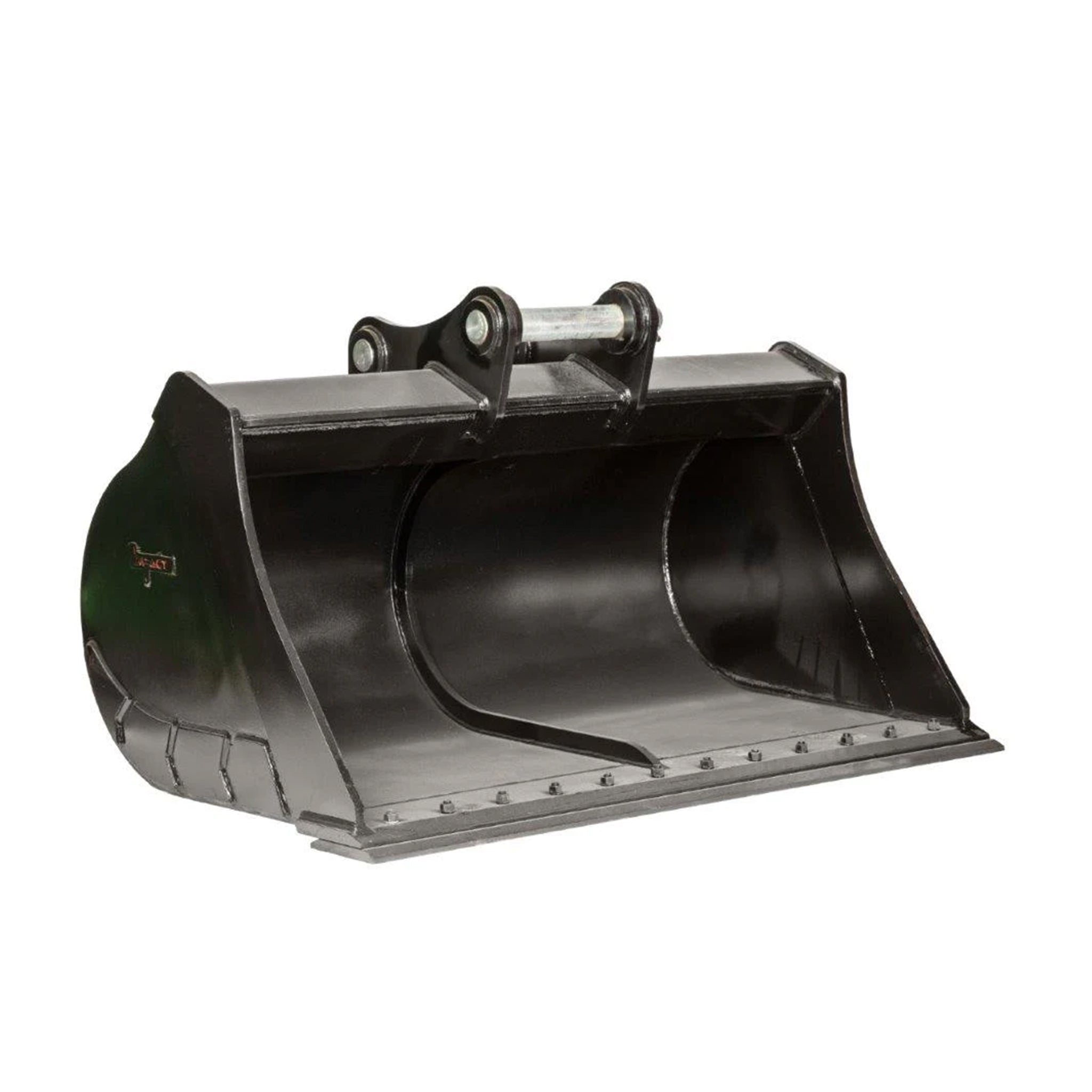 Impact brand heavy-duty mud bucket attachment designed for excavators, showcasing its reinforced construction and sharp teeth for enhanced penetration and durability in tough digging conditions. Ideal for a variety of excavation projects, this robust bucket increases productivity and efficiency on construction and earthmoving sites.