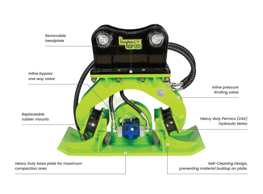 850mm compaction plate 20-24T excavator