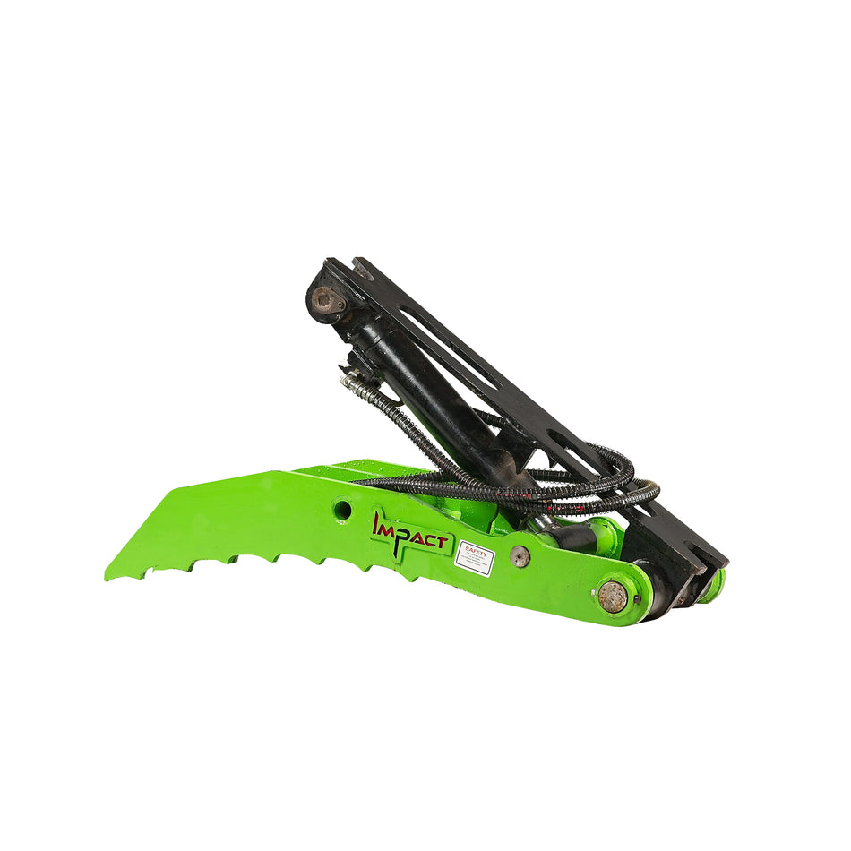 mpact brand hydraulic thumb attachment for excavators, enhancing material handling efficiency by securely gripping and maneuvering debris, logs, rocks, and other bulky materials. Ideal for construction, demolition, and landscaping tasks, providing operators with increased control and versatility in challenging work environments