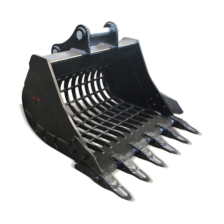 Impact brand sieve bucket attachment for excavators, designed for efficient sifting, sorting, and screening of materials. This heavy-duty bucket is ideal for separating rocks, debris, and other materials in construction and earthmoving projects. Also known as a sifting bucket, sorting bucket, or screening bucket, it enhances productivity and precision for operators across various excavation tasks.