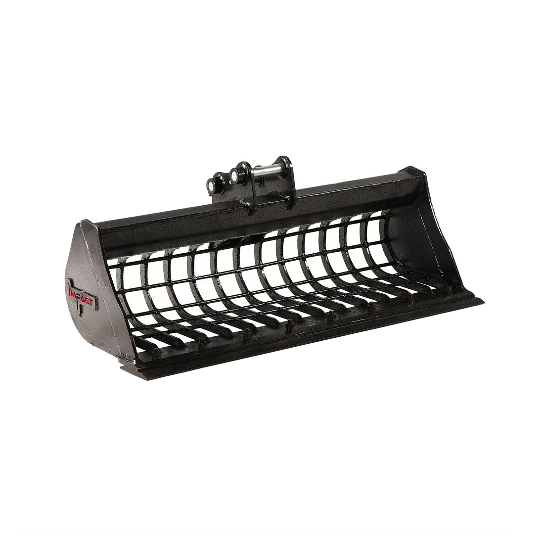Impact brand sieve bucket attachment for excavators, designed for efficient sifting, sorting, and screening of materials. This heavy-duty bucket is ideal for separating rocks, debris, and other materials in construction and earthmoving projects. Also known as a sifting bucket, sorting bucket, or screening bucket, it enhances productivity and precision for operators across various excavation tasks.