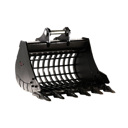 Impact brand sieve bucket attachment for excavators, designed for efficient sifting, sorting, and screening of materials. This heavy-duty bucket is ideal for separating rocks, debris, and other materials in construction and earthmoving projects. Also known as a sifting bucket, sorting bucket, or screening bucket, it enhances productivity and precision for operators across various excavation tasks.
